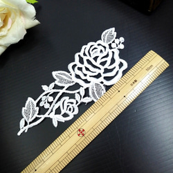 10枚  ケミカルレース 刺繍 お花モチーフ  ハンドメイド パーツ　手芸　素材 3枚目の画像
