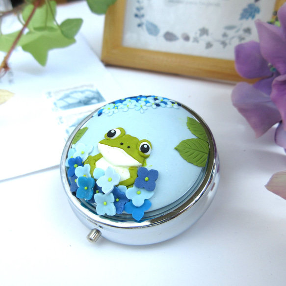 カエルのアクセサリー（ピル）ケース 新品、未使用！カエルのピルケース