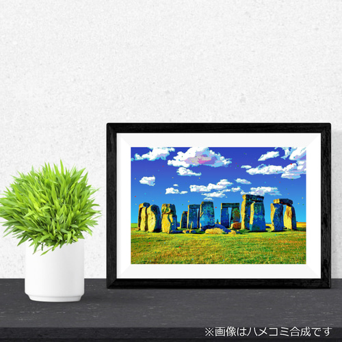 コレクション　ストーンヘンジ　アートポスター　印刷物 アートポスター】イギリス ストーンヘンジの光景（作品No.595） 写真