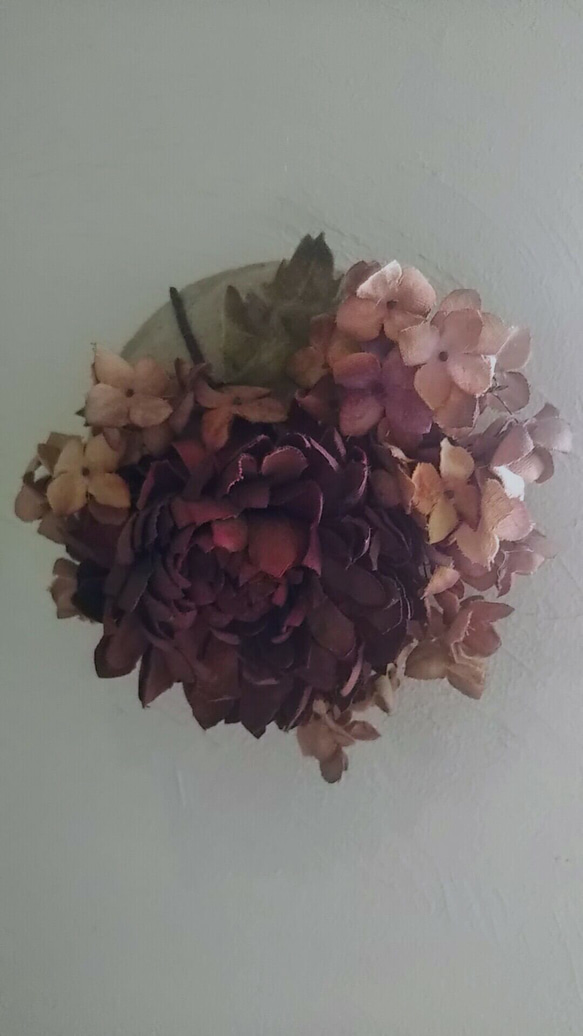 オールド加工：ダリアと紫陽花のプラトー 1枚目の画像