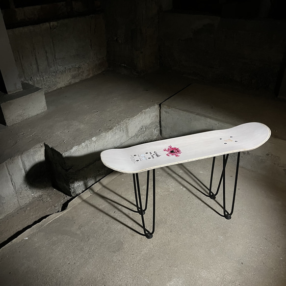 スケートボード　スケボー　サイドテーブル　椅子　イス　チェア　ベンチ　スツール　ミニテーブル　ローテーブル　114 8枚目の画像