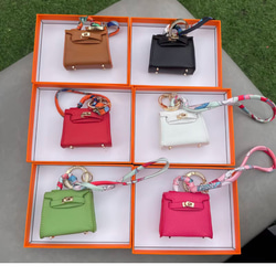 【Mini Bag】BJD Kelly カラーブロックレザーかわいい車のキーホルダーペンダントベビーバッグの飾り 14枚目の画像