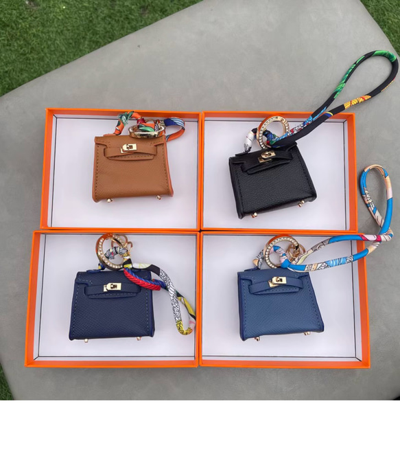 【Mini Bag】BJD Kelly カラーブロックレザーかわいい車のキーホルダーペンダントベビーバッグの飾り 12枚目の画像