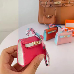 【Mini Bag】BJD Kelly カラーブロックレザーかわいい車のキーホルダーペンダントベビーバッグの飾り 8枚目の画像