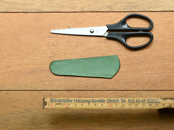 Leather Scissor Case - Grass Green 5枚目の画像