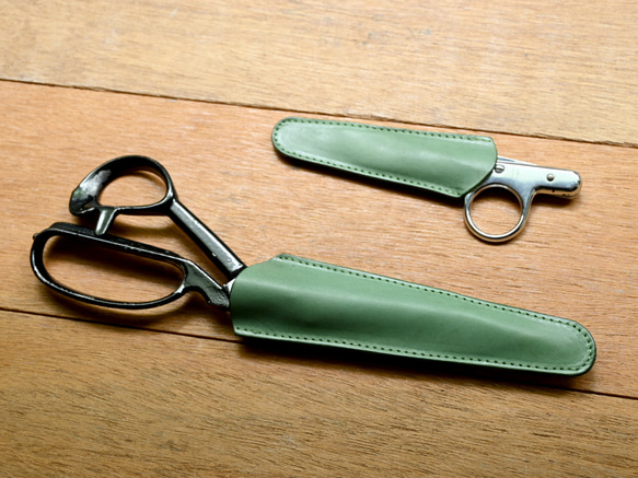 Leather Scissor Case - Grass Green 2枚目の画像