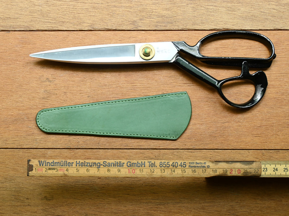 Leather Scissor Case - Grass Green 4枚目の画像