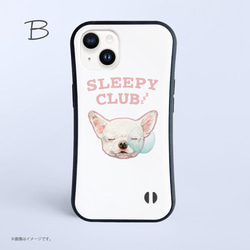 「SLEEPY CLUB_チワワ」耐衝撃グリップiPhoneケース 5枚目の画像