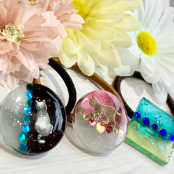 新作☆レジンヘアゴム　大人の髪飾り　エルフの森　静寂 b2194935efa2d78963decef37ab41b