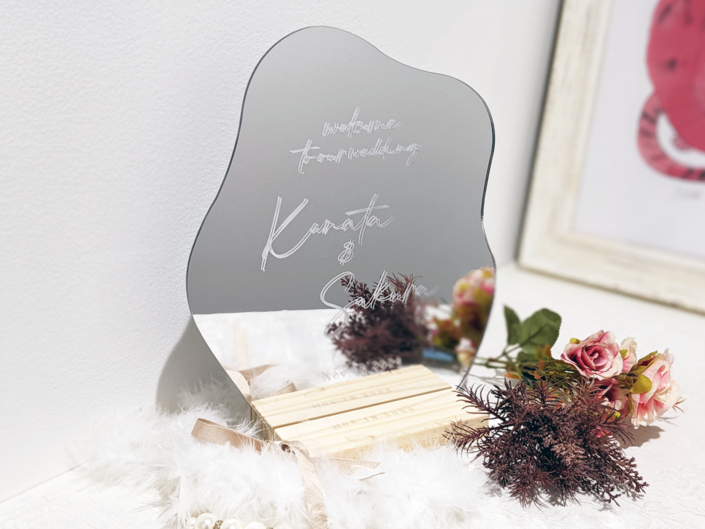 修正用・シルバーミラーウェルカムボード(通常サイズ)結婚式