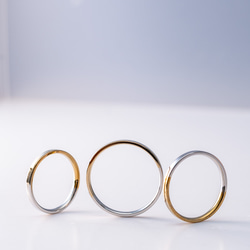 New「三日月」みかづき　チタンリング  細指輪 titaniumRing　軽く腐食しない 4枚目の画像