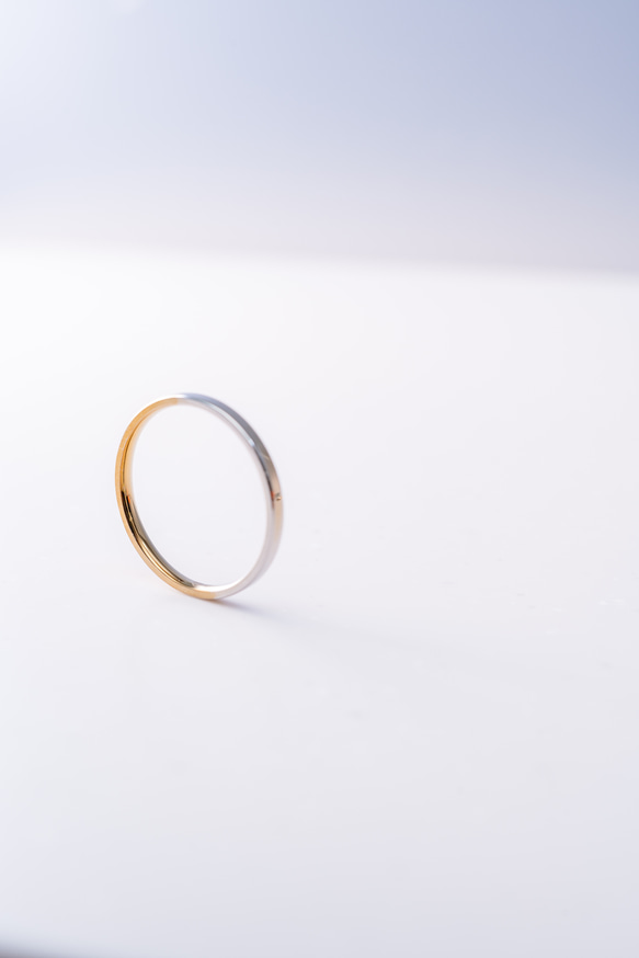 New「三日月」みかづき　チタンリング  細指輪 titaniumRing　軽く腐食しない 1枚目の画像
