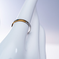 New「三日月」みかづき　チタンリング  細指輪 titaniumRing　軽く腐食しない 5枚目の画像