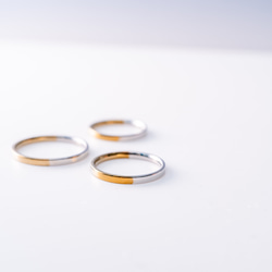 New「三日月」みかづき　チタンリング  細指輪 titaniumRing　軽く腐食しない 2枚目の画像