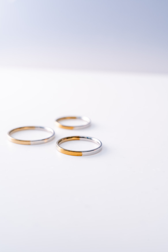 New「三日月」みかづき　チタンリング  細指輪 titaniumRing　軽く腐食しない 2枚目の画像