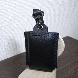 本革　ジッポ（zippo）用レザーポーチ　黒 6枚目の画像