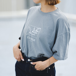 nasicaオリジナルオーバーサイズTシャツ （ライトグレー） 3枚目の画像