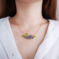 紫陽花のネックレス 4枚目の画像