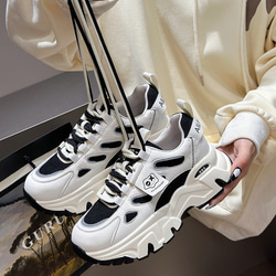 24新作婦人靴通気網面厚底カジュアル靴スニーカー・快適通気・疲れない履き心地 W353 7枚目の画像