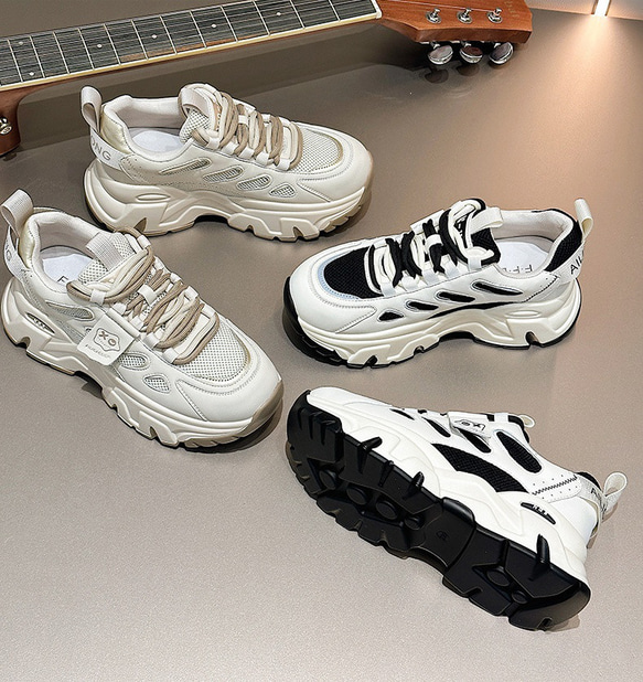 24新作婦人靴通気網面厚底カジュアル靴スニーカー・快適通気・疲れない履き心地 W353 18枚目の画像