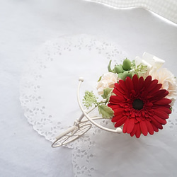 ❁來表達你的心情吧♡可愛的黏土插花【紅色非洲菊/康乃馨】❁ 第7張的照片