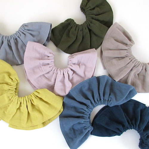 ふゆ フリルスタイ8枚 よだれ掛け ハンドメイド ふゆ フリルスタイ8枚