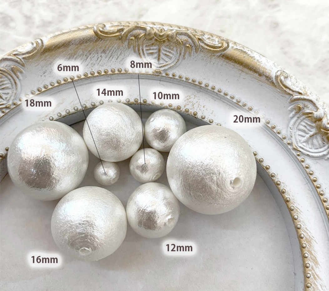 《4mmコットンパール》ホワイト　国産コットンパールの上質ネックレス