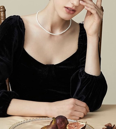 《4mmコットンパール》ホワイト　国産コットンパールの上質ネックレス