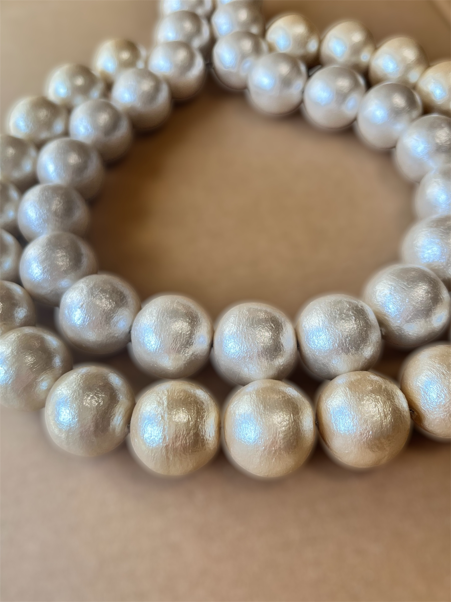 《4mmコットンパール》ホワイト　国産コットンパールの上質ネックレス