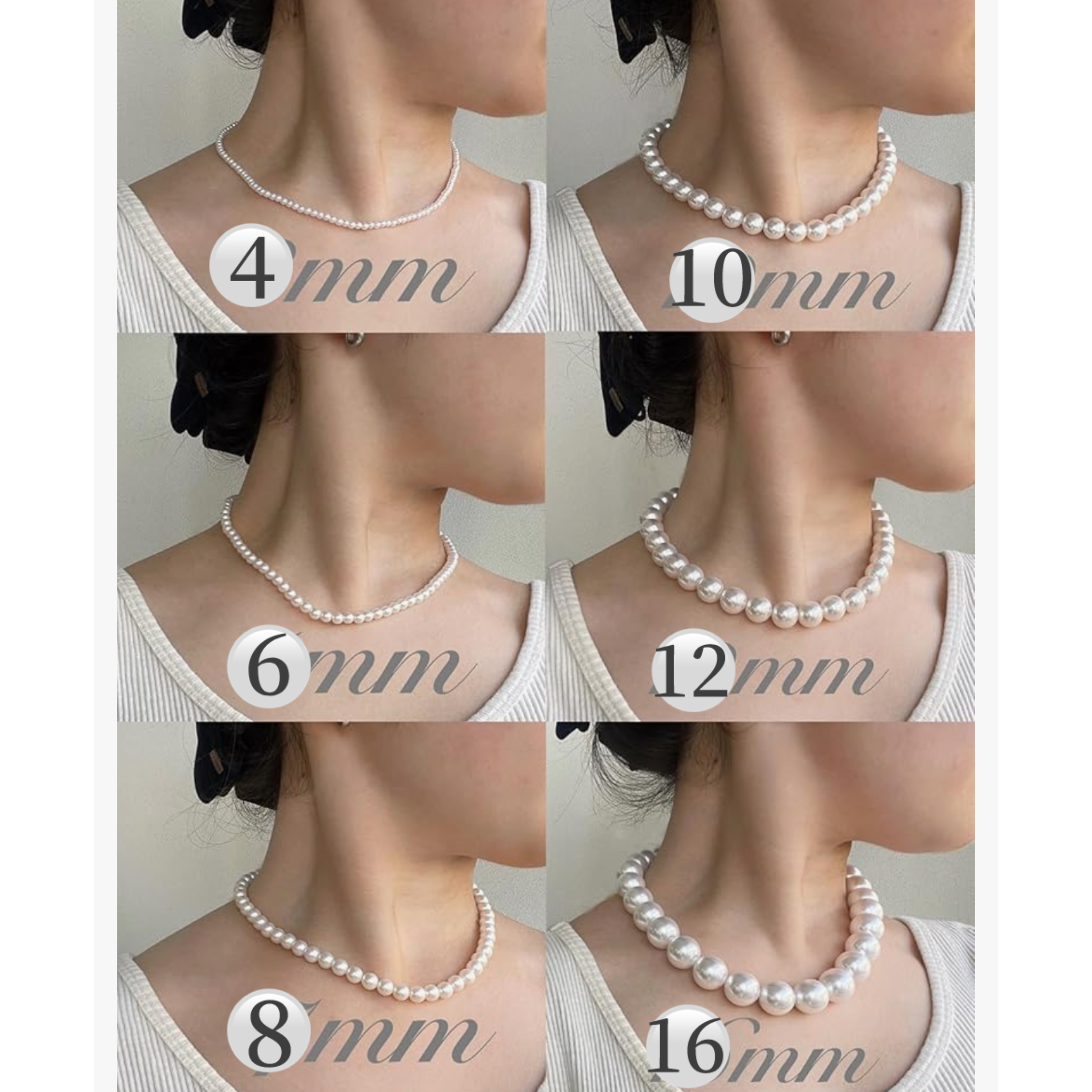 《4mmコットンパール》ホワイト　国産コットンパールの上質ネックレス