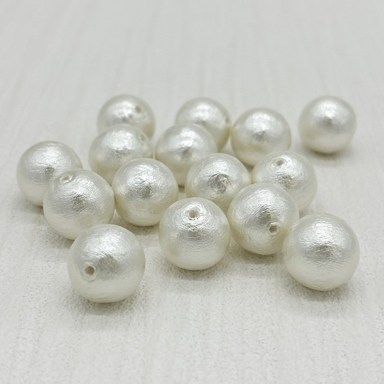 《4mmコットンパール》ホワイト　国産コットンパールの上質ネックレス