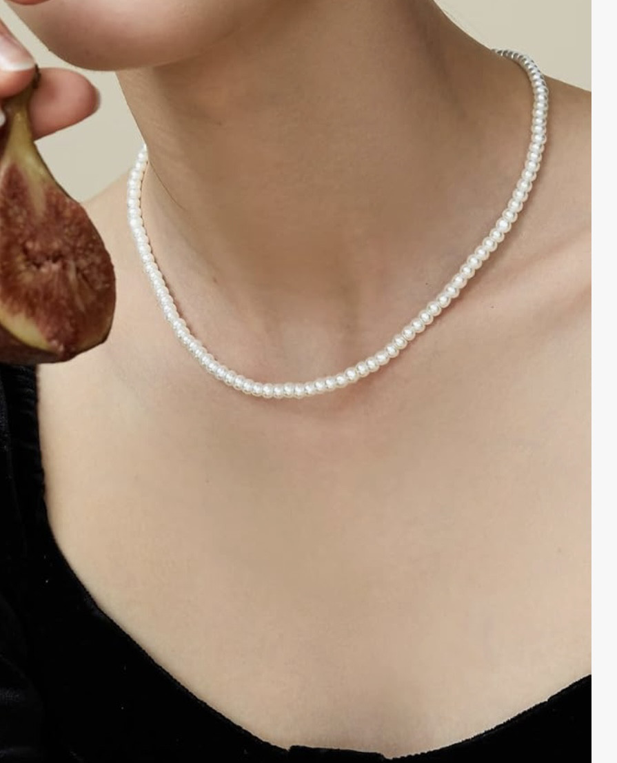 《4mmコットンパール》ホワイト　国産コットンパールの上質ネックレス