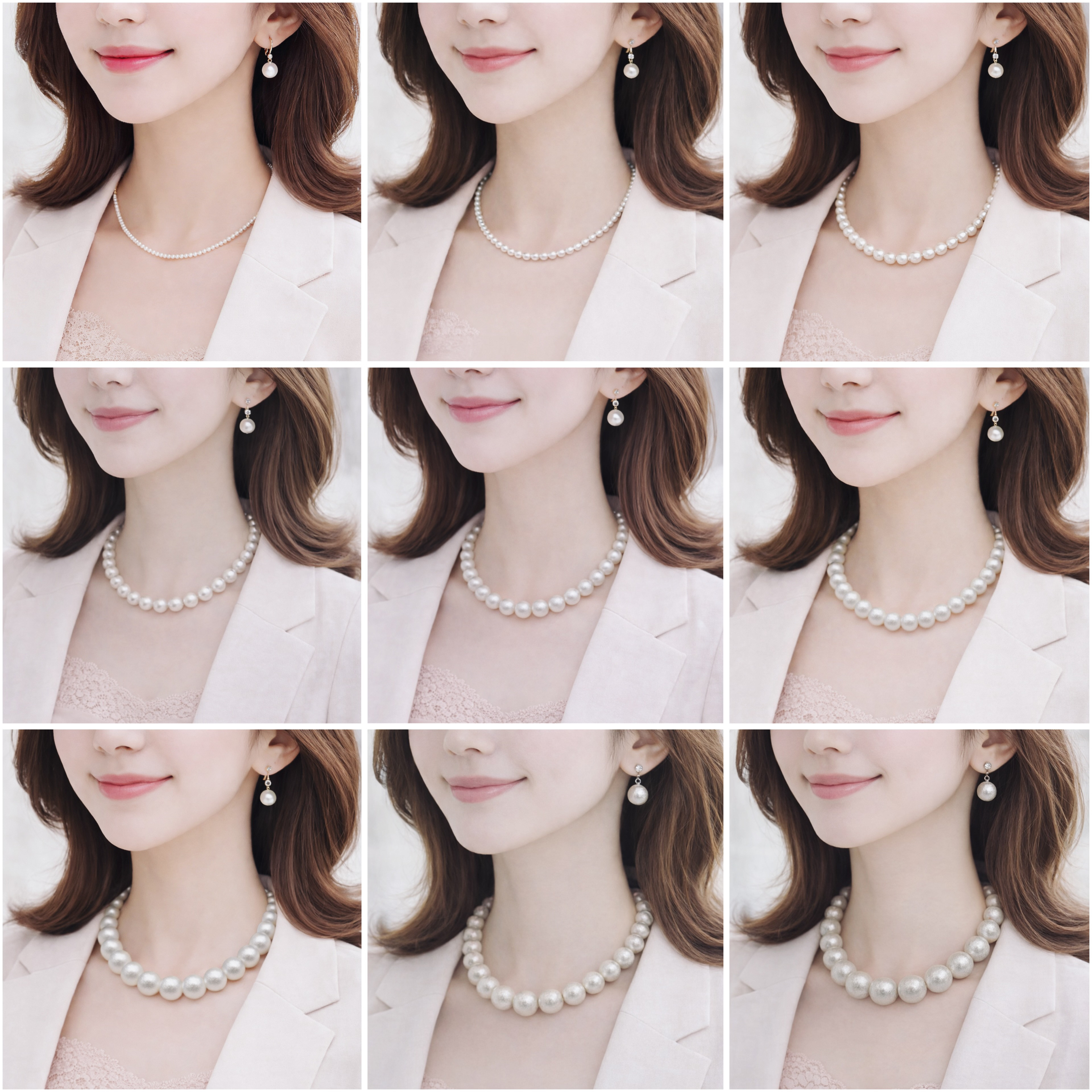 《4mmコットンパール》ホワイト　国産コットンパールの上質ネックレス