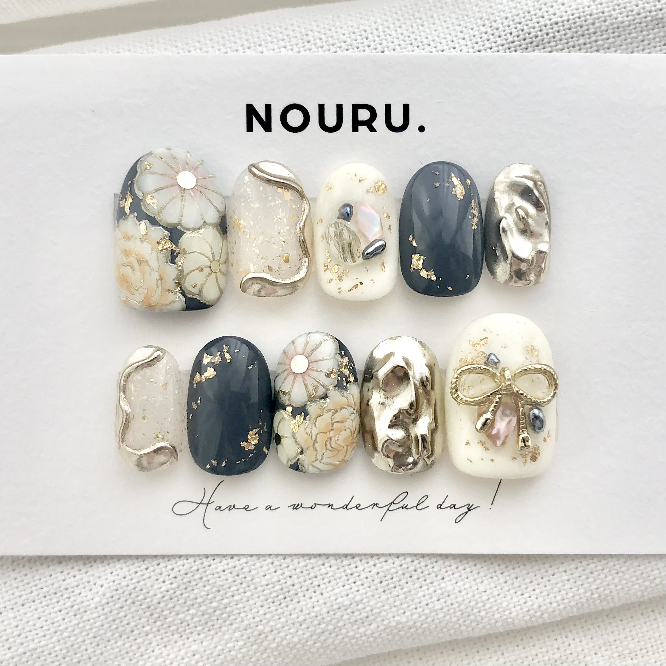 ネイルチップ 【サイズオーダー/444.296】 成人式 振袖 ‪‪❤︎‬