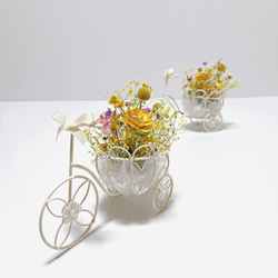 母の日に贈る/癒しの花カゴ自転車 4枚目の画像