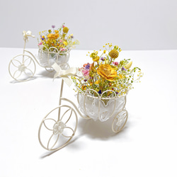 母の日に贈る/癒しの花カゴ自転車 6枚目の画像