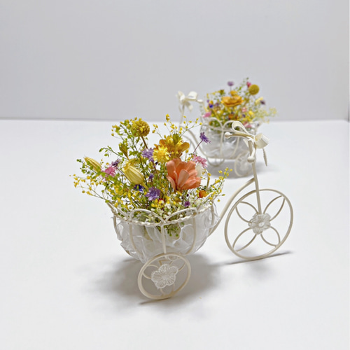 ドライフラワー/癒しの花カゴ自転車 ドライフラワー & Dahlia 通販