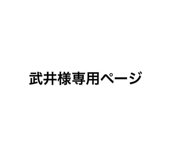 武井様専用ページ 1枚目の画像