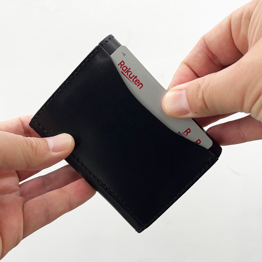 栃木レザー スタッズウォレット コンパクト財布 二つ折り財布 ［WL-001-ST5］【メール便送料無料】