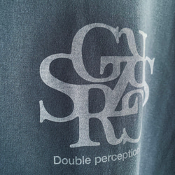 【夏を楽しむ♪】ロゴプリント　Tシャツ　スレート/紺　6.2oz  綿100%　メンズ　レディース 4枚目の画像