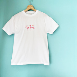 【ポンコツ！】ふらふら！フラミンゴ Tシャツ 3枚目の画像