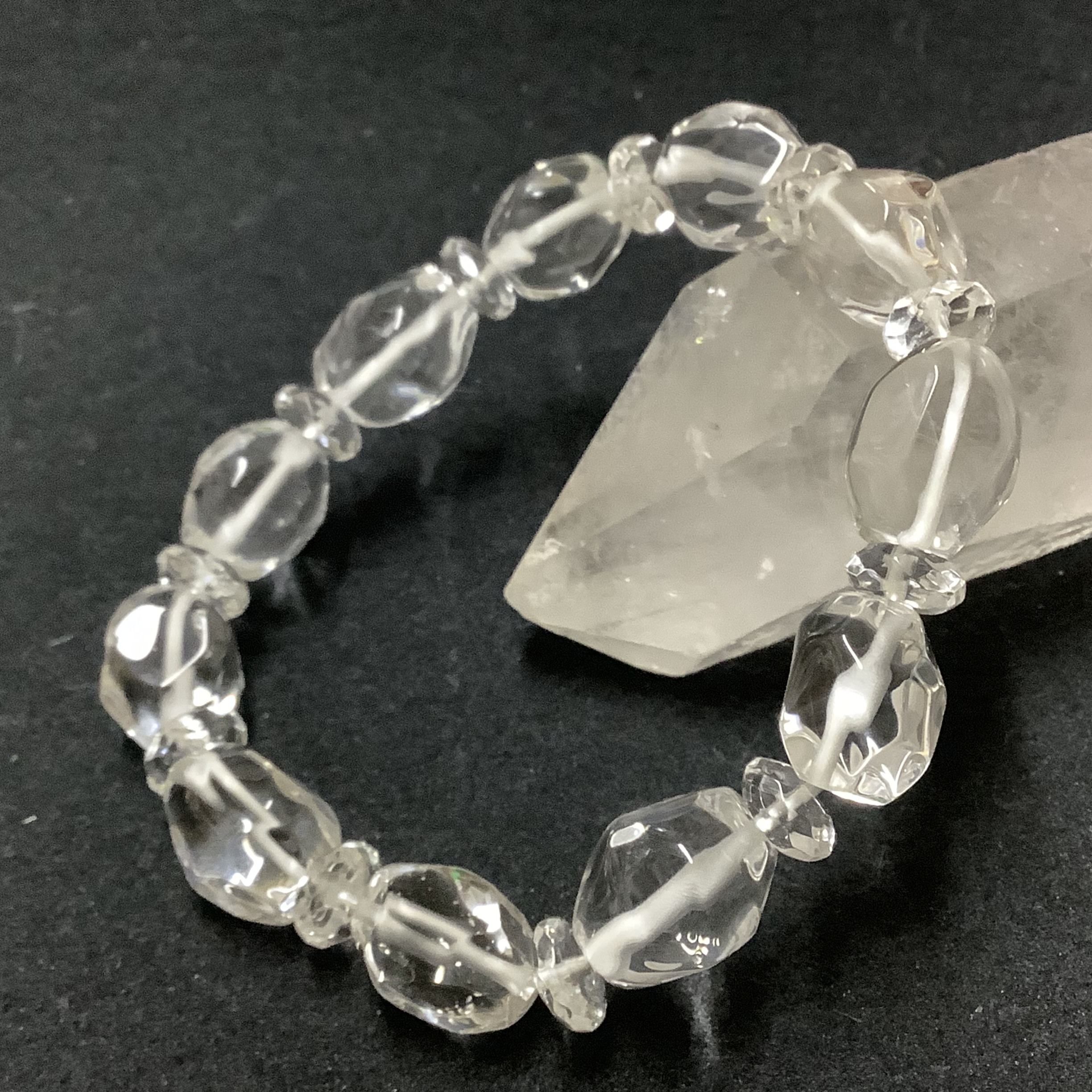 一点物☆ ヒーリングストーン 天然石 ヒマラヤ水晶 タンブル ブレスレット