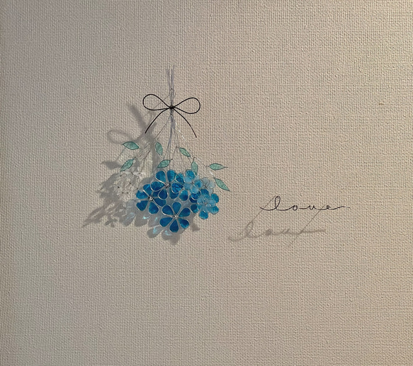 ブルーの花束♡︎ワイヤーアート 8枚目の画像