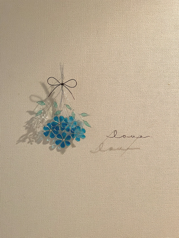 ブルーの花束♡︎ワイヤーアート 1枚目の画像