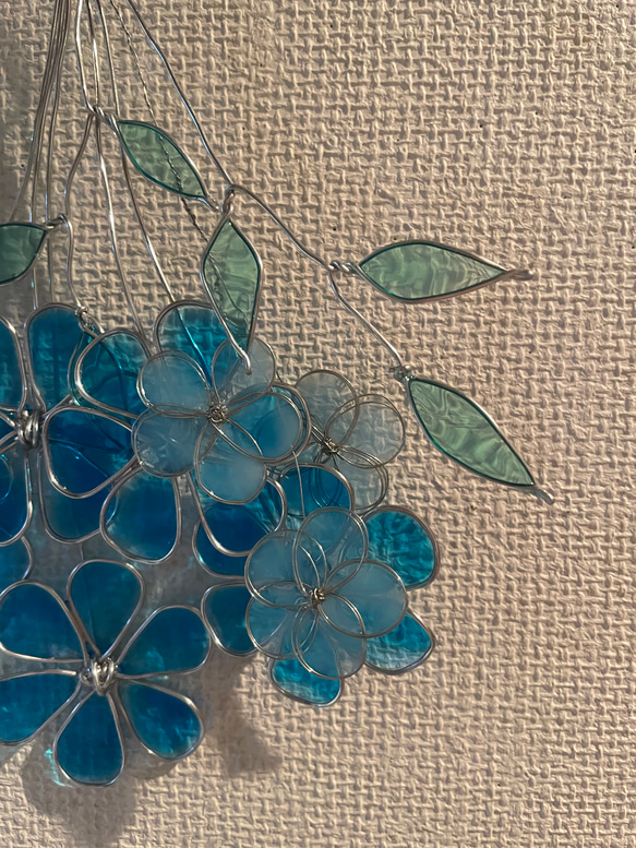 ブルーの花束♡︎ワイヤーアート 3枚目の画像