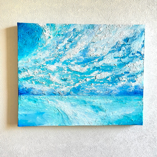 ○永遠星の浜辺　　　絵画原画 Earth【原画】空と海の境目〜幻想的 絵画 Apple Tea 通販 17647971