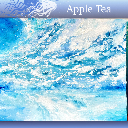 Earth【原画】空と海の境目〜幻想的 絵画 Apple Tea 通販 17647971