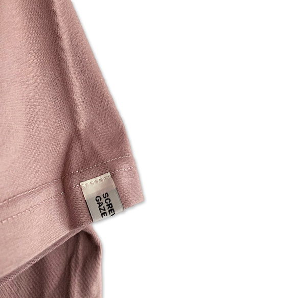 【夏を彩る】ロゴプリント　Tシャツ　スモーキーピンク/オールドローズ　6.2oz  綿100%　メンズ　レディース 8枚目の画像