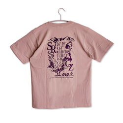【夏を彩る】ロゴプリント　Tシャツ　スモーキーピンク/オールドローズ　6.2oz  綿100%　メンズ　レディース 3枚目の画像