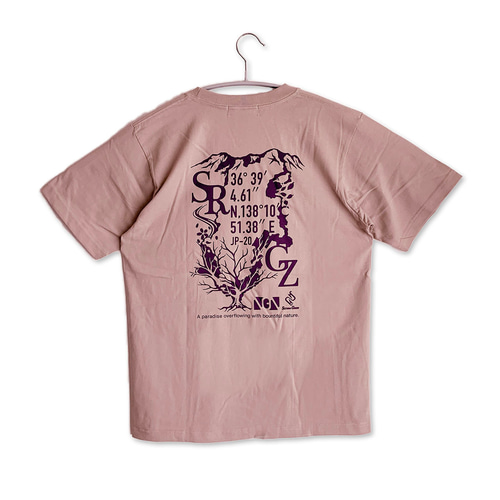 夏を彩る】ロゴプリント Tシャツ スモーキーピンク/オールドローズ 6.2